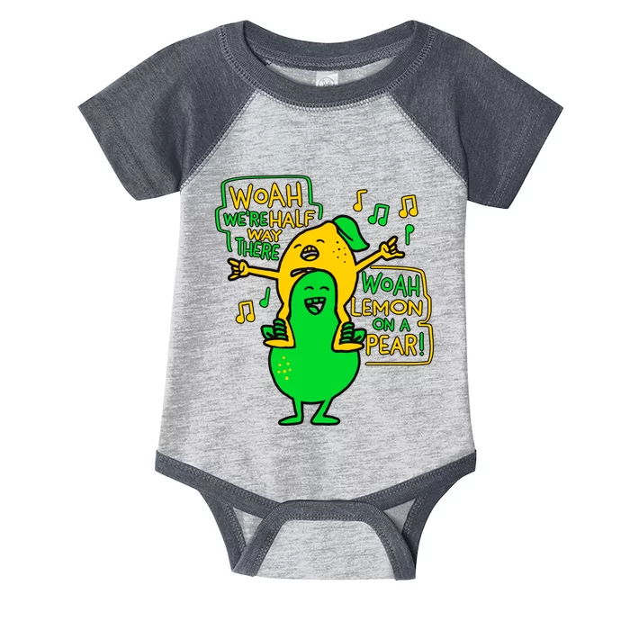 Lemon On A Pear Funny Meme Infant Baby Jersey Bodysuit