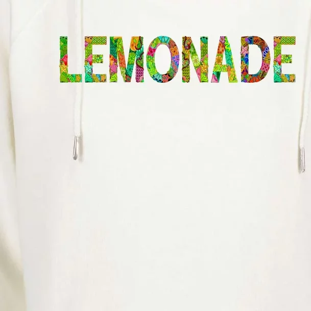 Lemonade Word Art Womens Funnel Neck Pullover Hood