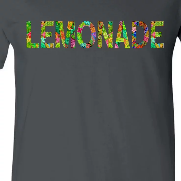 Lemonade Word Art V-Neck T-Shirt