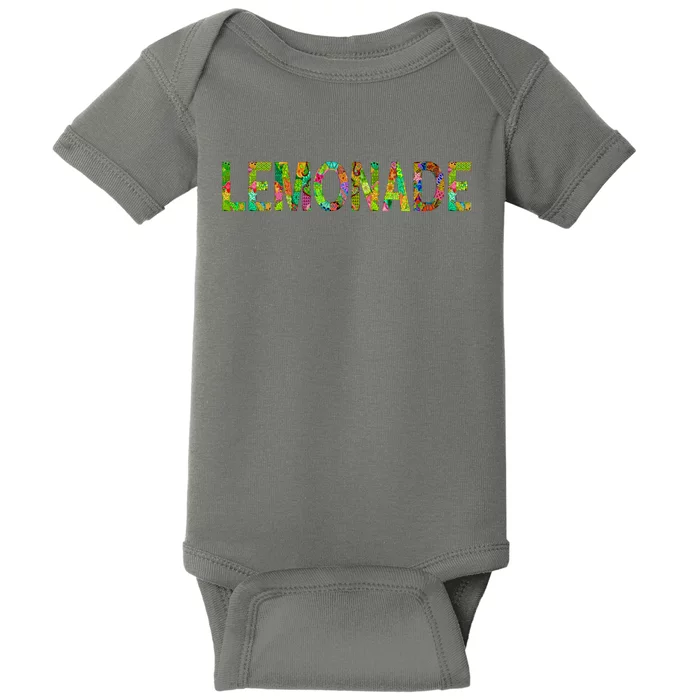 Lemonade Word Art Baby Bodysuit