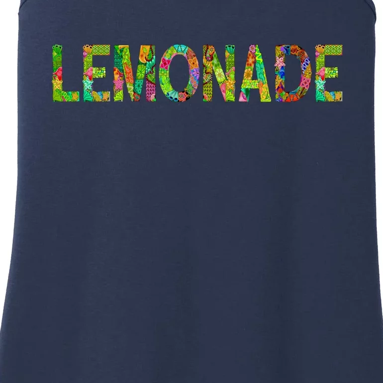 Lemonade Word Art Ladies Essential Tank