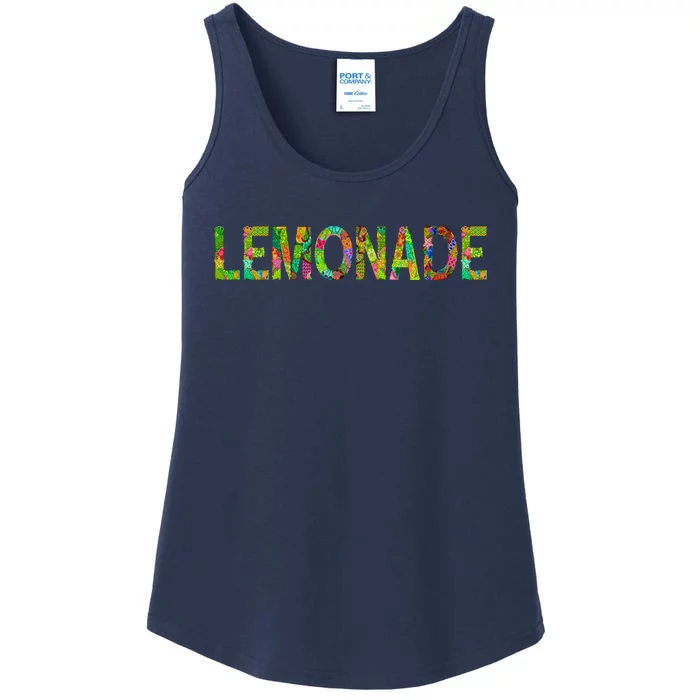 Lemonade Word Art Ladies Essential Tank