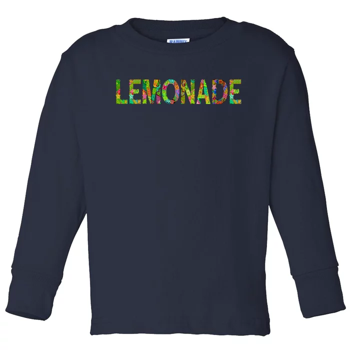 Lemonade Word Art Toddler Long Sleeve Shirt