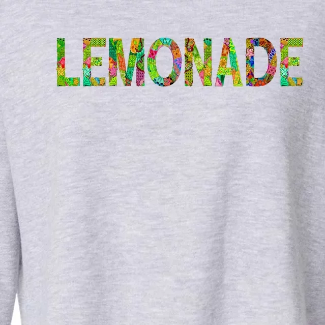 Lemonade Word Art Cropped Pullover Crew