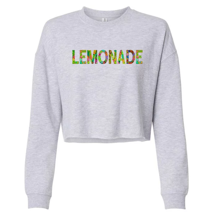 Lemonade Word Art Cropped Pullover Crew