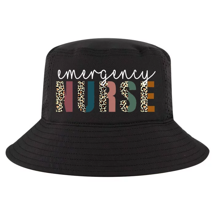 Leopard Emergency Nurse ER Trauma & Emergency Department Cool Comfort Performance Bucket Hat