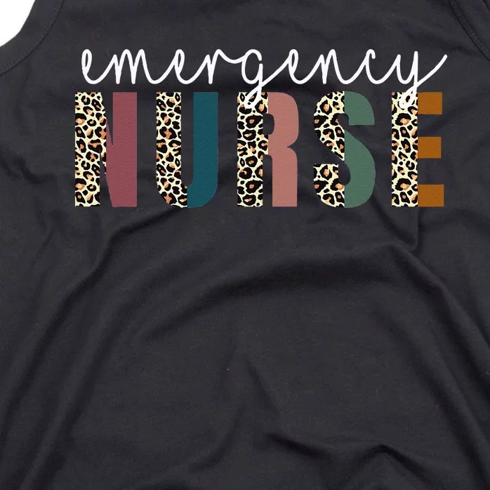 Leopard Emergency Nurse ER Trauma & Emergency Department Tank Top