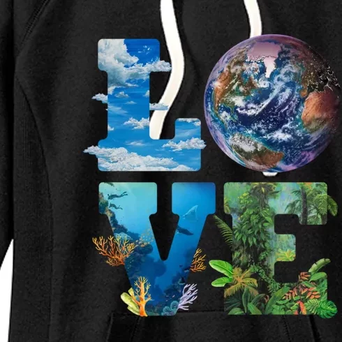 Love Earth Nature Lover Environtalist Love Earth Day Gift Women's Fleece Hoodie