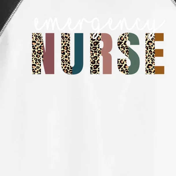 Leopard Emergency Nurse Er Trauma And Emergency Departt Gift Toddler Fine Jersey T-Shirt