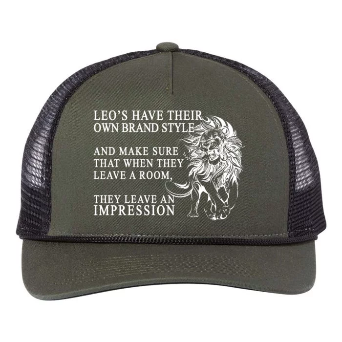 Leo Brand Of Style Zodiac Retro Rope Trucker Hat Cap