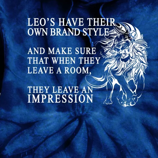 Leo Brand Of Style Zodiac Tie Dye Hoodie