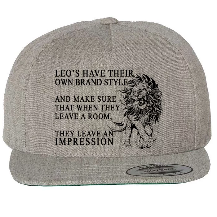 Leo Brand Of Style Zodiac Wool Snapback Cap