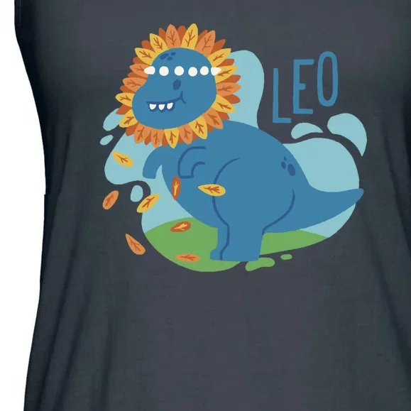 Leo Dinosaur Ladies Essential Flowy Tank