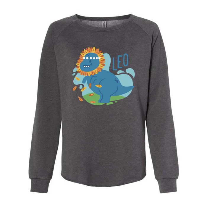 Leo Dinosaur Womens California Wash Sweatshirt