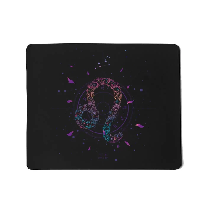 Leo Floral Zodiac Mousepad