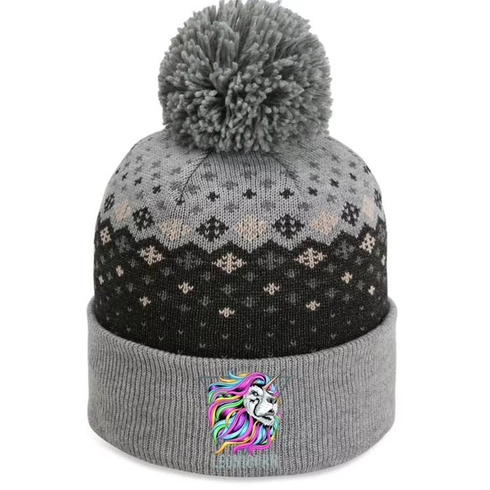 Leo Leonicorn Funny Unicorn Zodiac Sign The Baniff Cuffed Pom Beanie