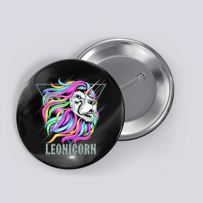 Leo Leonicorn Funny Unicorn Zodiac Sign Button