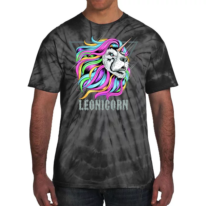 Leo Leonicorn Funny Unicorn Zodiac Sign Tie-Dye T-Shirt