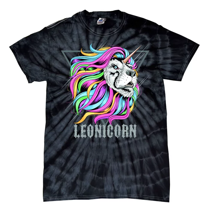 Leo Leonicorn Funny Unicorn Zodiac Sign Tie-Dye T-Shirt