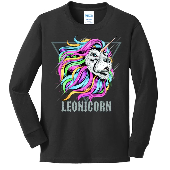 Leo Leonicorn Funny Unicorn Zodiac Sign Kids Long Sleeve Shirt