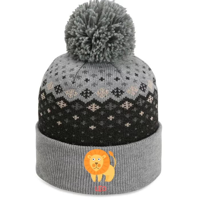 Leo Lion Zodiac sign Cute The Baniff Cuffed Pom Beanie