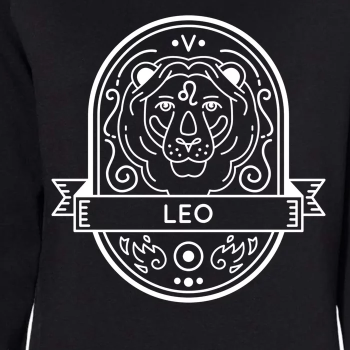 Leo Zodiac Symbol Design Womens California Wash Sweatshirt