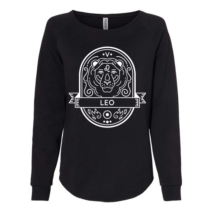 Leo Zodiac Symbol Design Womens California Wash Sweatshirt