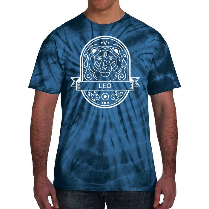 Leo Zodiac Symbol Design Tie-Dye T-Shirt