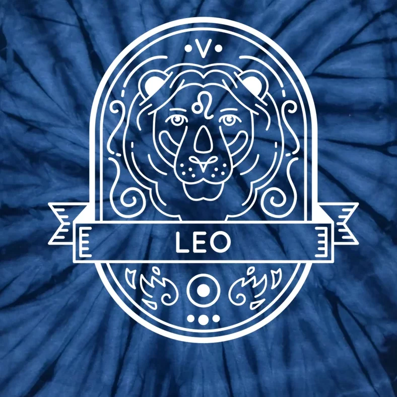 Leo Zodiac Symbol Design Tie-Dye T-Shirt