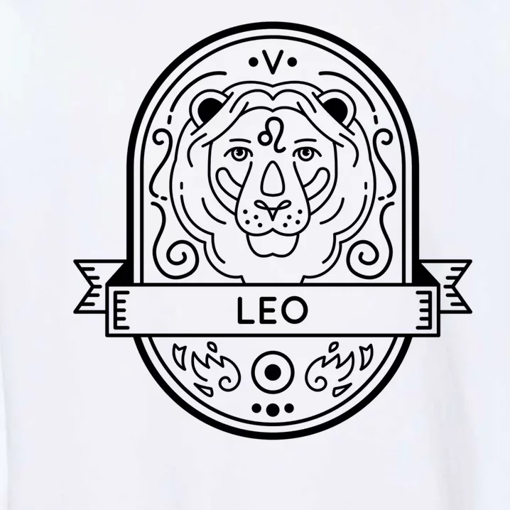 Leo Zodiac Symbol Design Garment-Dyed Sweatshirt