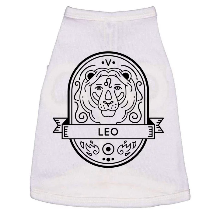 Leo Zodiac Symbol Design Doggie Tank