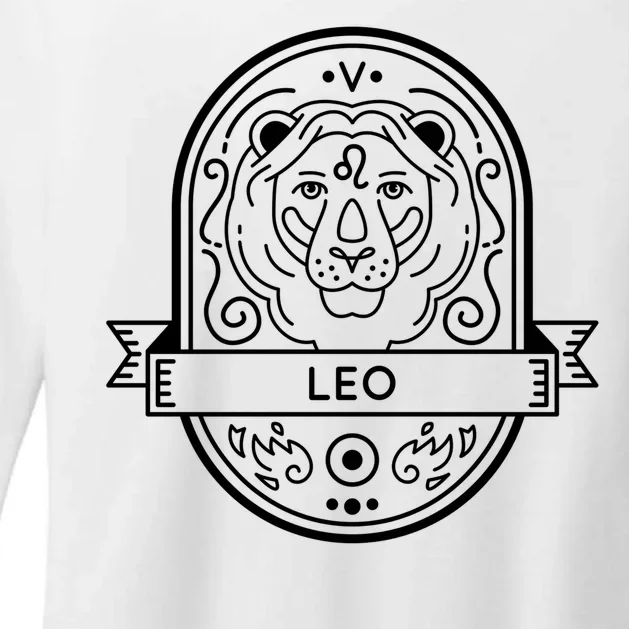 Leo Zodiac Symbol Design Womens CVC Long Sleeve Shirt