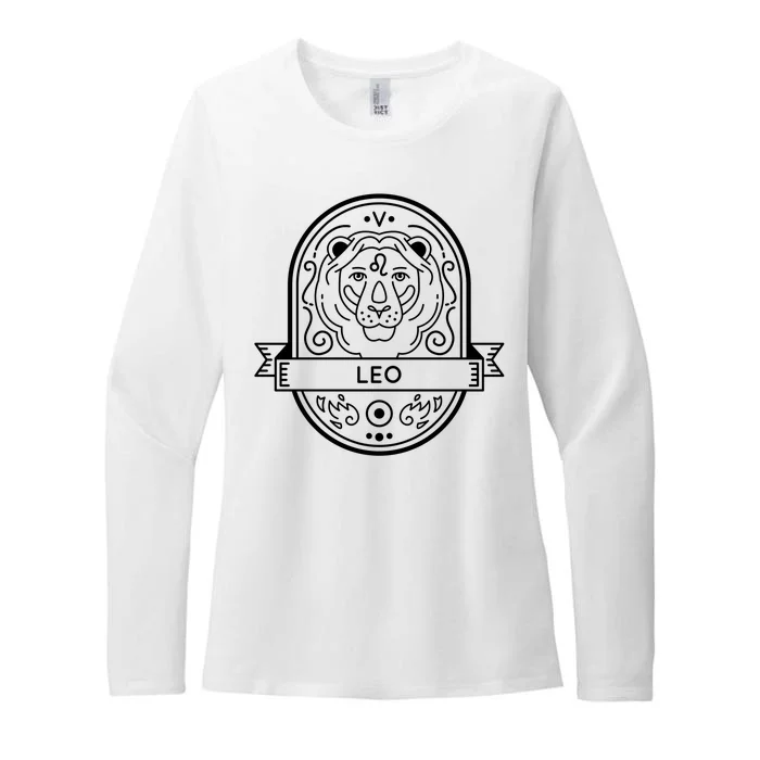 Leo Zodiac Symbol Design Womens CVC Long Sleeve Shirt