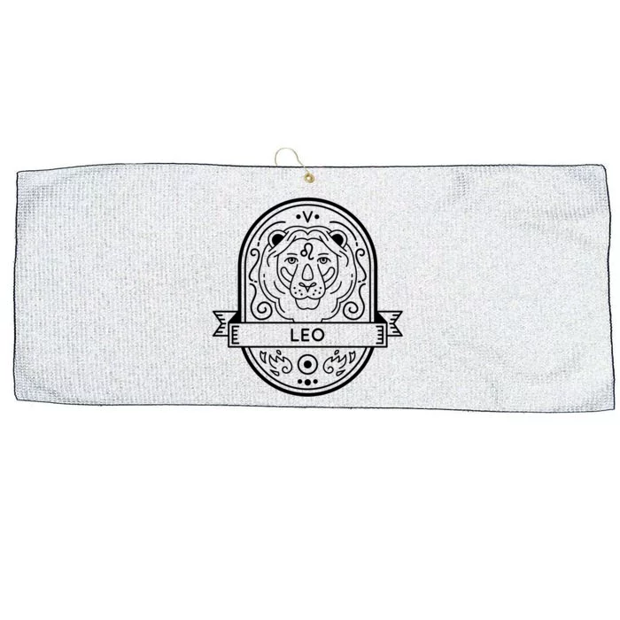 Leo Zodiac Symbol Design Large Microfiber Waffle Golf Towel