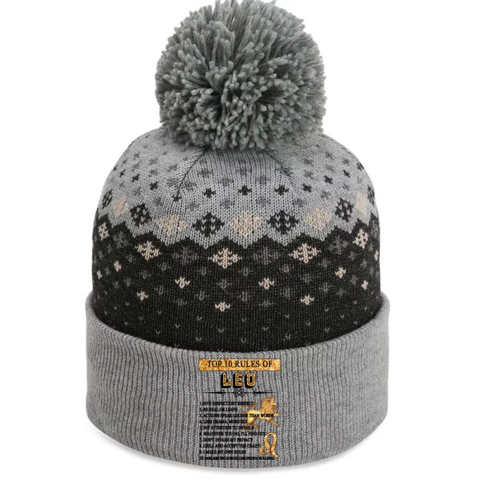 Leo Zodiac Top 10 Rules Of Leo The Baniff Cuffed Pom Beanie