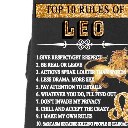 Leo Zodiac Top 10 Rules Of Leo Doggie 3-End Fleece Hoodie