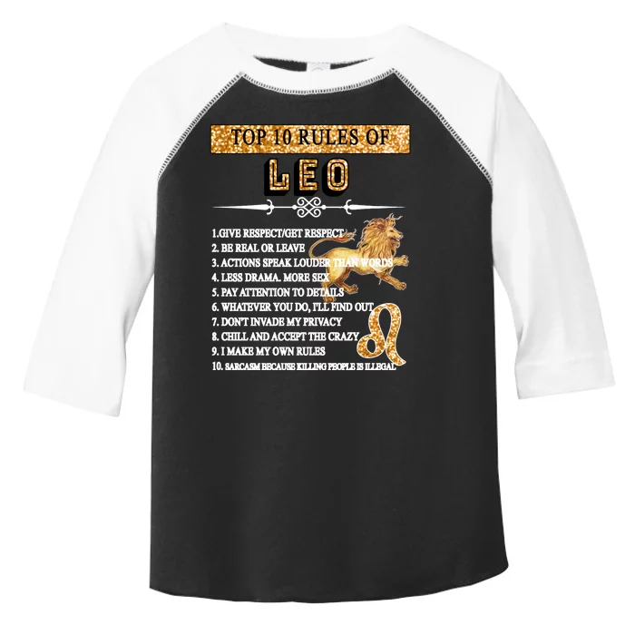 Leo Zodiac Top 10 Rules Of Leo Toddler Fine Jersey T-Shirt