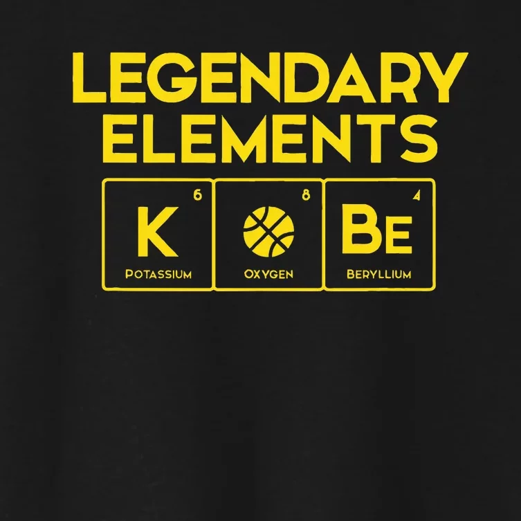 Legendary Elets Of Basketball K.O.B.E Periodic Table Fun Women's Crop Top Tee