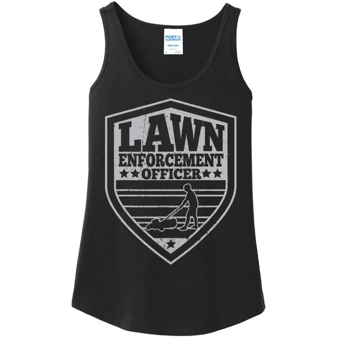 Lawn Enforcement Officer Dad Lawn Mowing Ladies Essential Tank