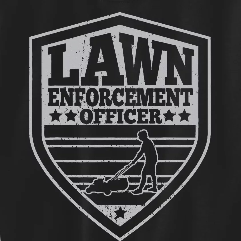 Lawn Enforcement Officer Dad Lawn Mowing Kids Sweatshirt