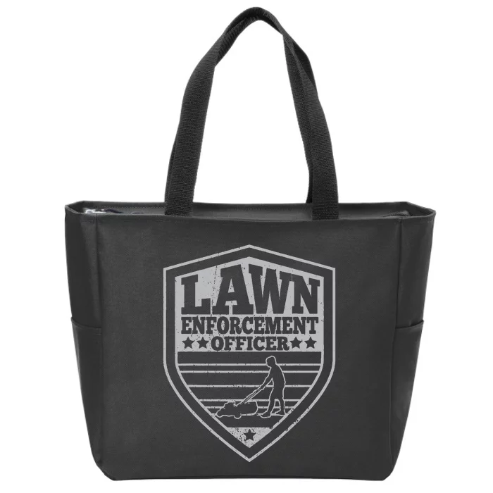 Lawn Enforcement Officer Dad Lawn Mowing Zip Tote Bag