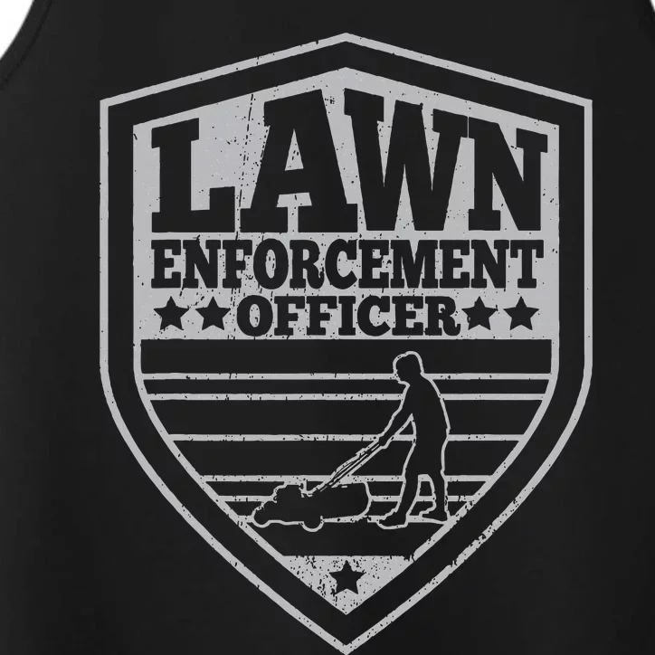 Lawn Enforcement Officer Dad Lawn Mowing Performance Tank