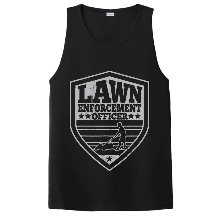 Lawn Enforcement Officer Dad Lawn Mowing Performance Tank