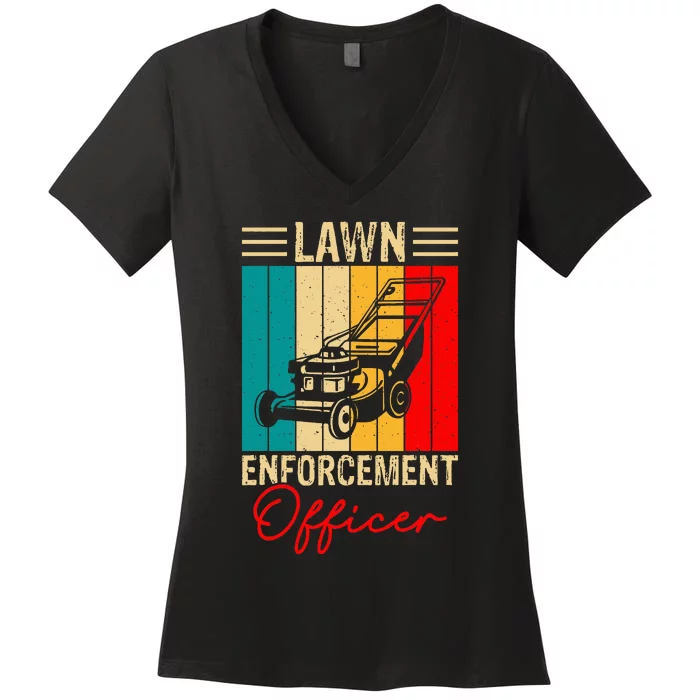 Lawn Enforcement Officer Women's V-Neck T-Shirt