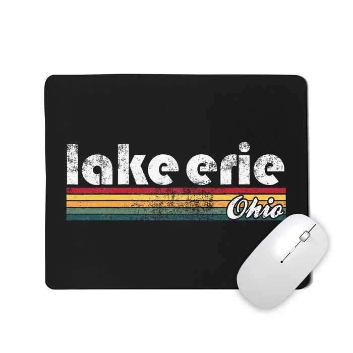 Lake Erie Ohio Vintage 70S 80S Retro Style Mousepad