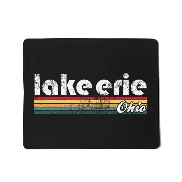 Lake Erie Ohio Vintage 70S 80S Retro Style Mousepad