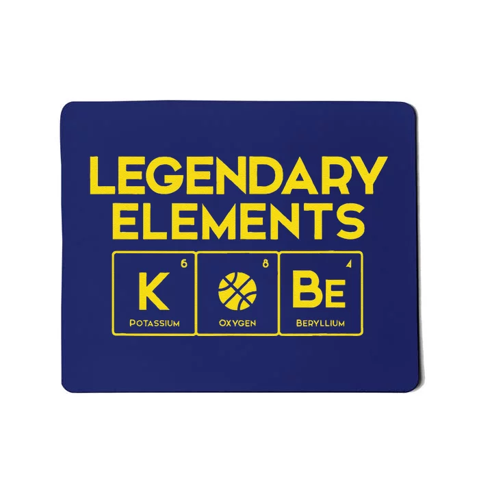 Legendary Elements Of Basketball Periodic Table Fun Mousepad