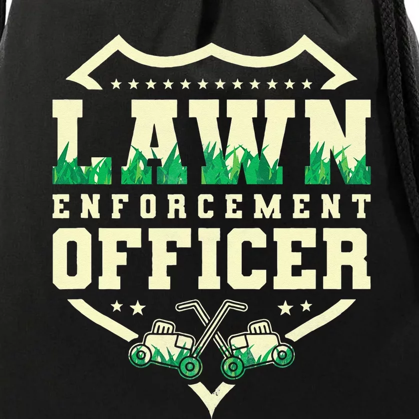 Lawn Enforcement Officer Lawn Care Drawstring Bag