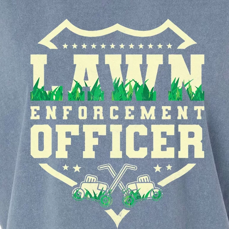 Lawn Enforcement Officer Lawn Care Garment-Dyed Women's Muscle Tee