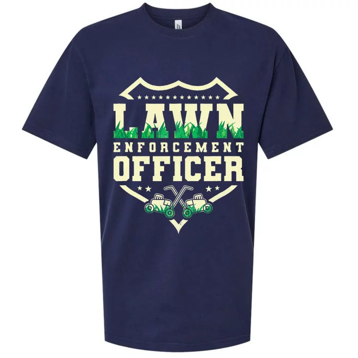 Lawn Enforcement Officer Lawn Care Sueded Cloud Jersey T-Shirt